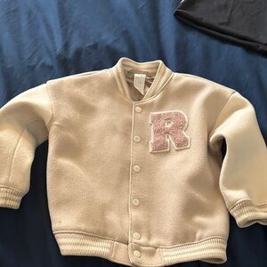 H&M Cream Jacket with Pink Detail